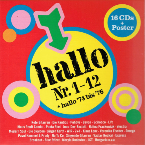 VARIOUS - Hallo Die 16 CD - Box - CD Sechzehn Progressiv Psychedelic